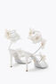 PEACH FLOWER IVORY SATIN/CRYSTAL-CREAM STRASS SANDAL