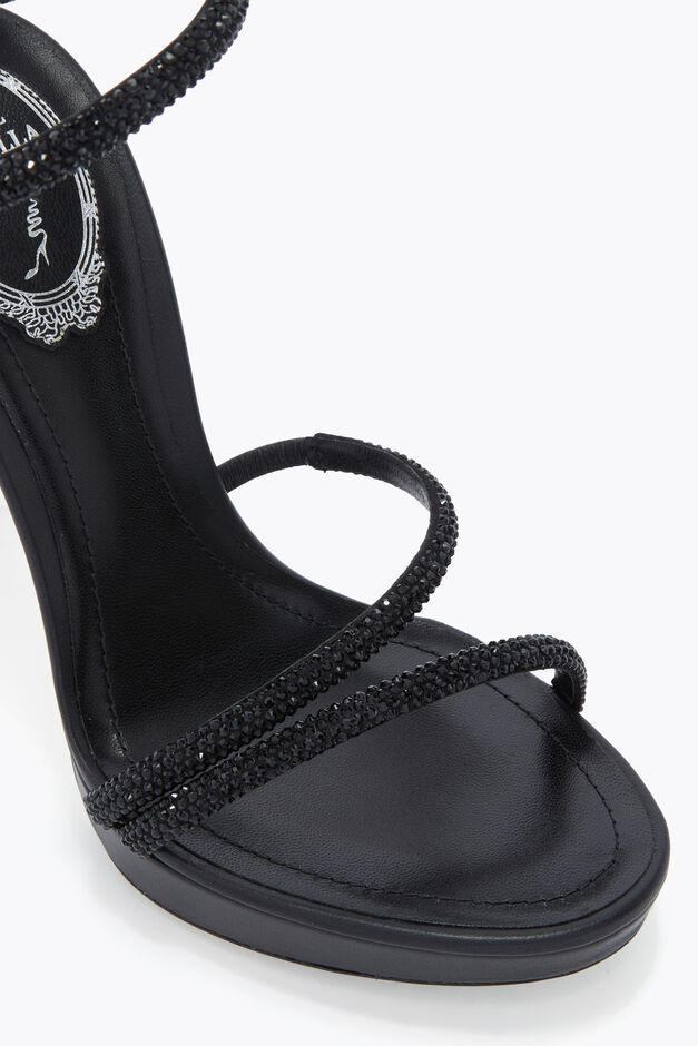 MARGOT BLACK PLATFORM SANDAL 120