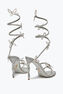 Margot Silver Sandal With Butterflies And Crystals 105