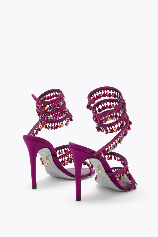 CHANDELIER PORPORA SATIN/RUBY STRASS SANDAL