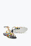 Rebecca Black Flat Sandal With Multicolor Beads 10