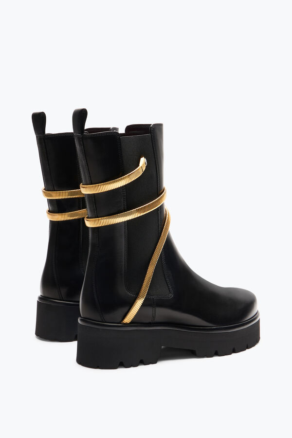 Juniper Black And Gold Biker Boot 45