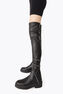 CLEO CUISSARD BLACK LAMB/JET HEMATITE STRASS BOOT