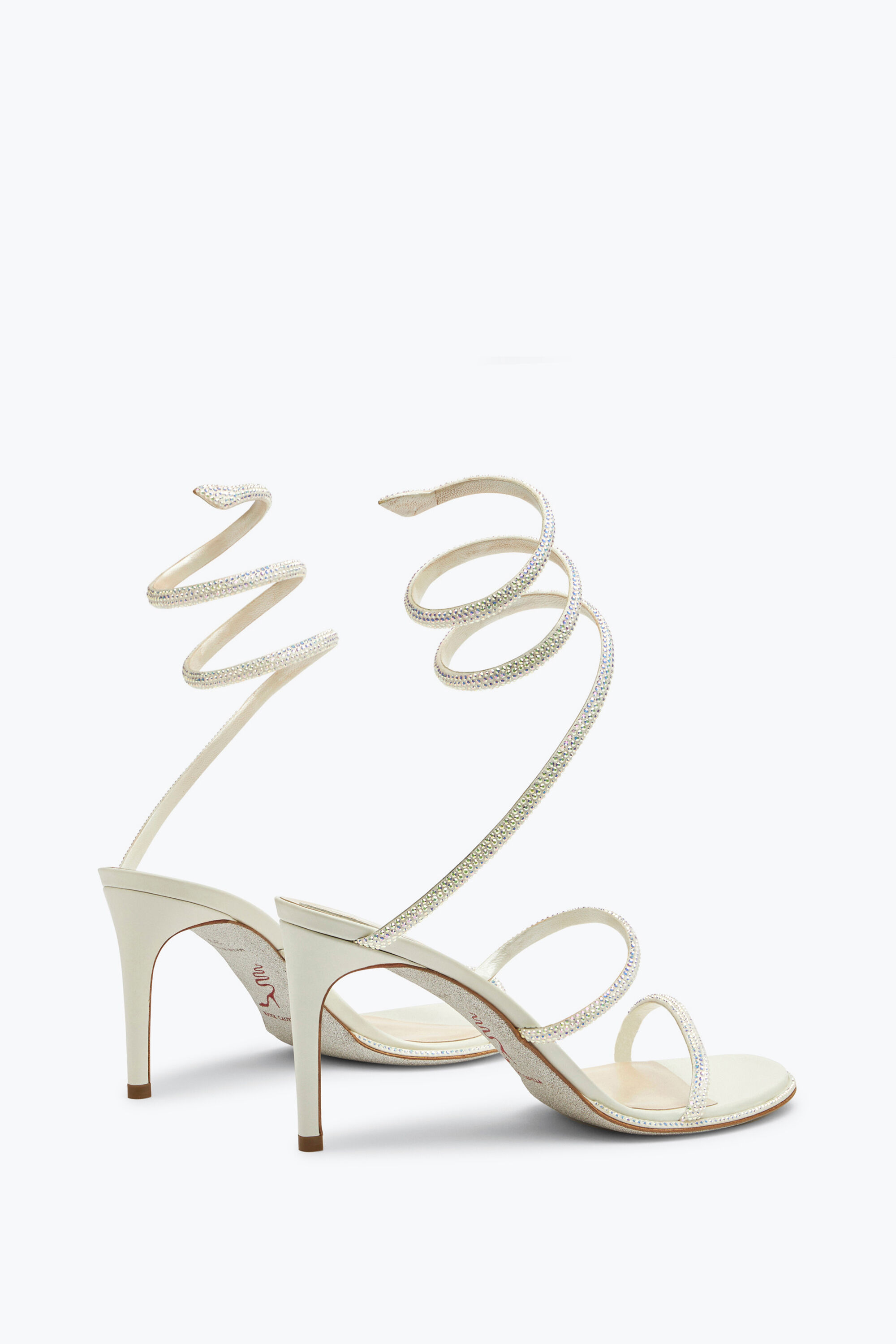 Jeweled CLEO WHITE SANDAL 80 | Rene Caovilla®