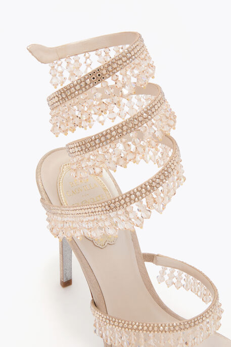 CHANDELIER SANDAL IN SAND DAMASK 105