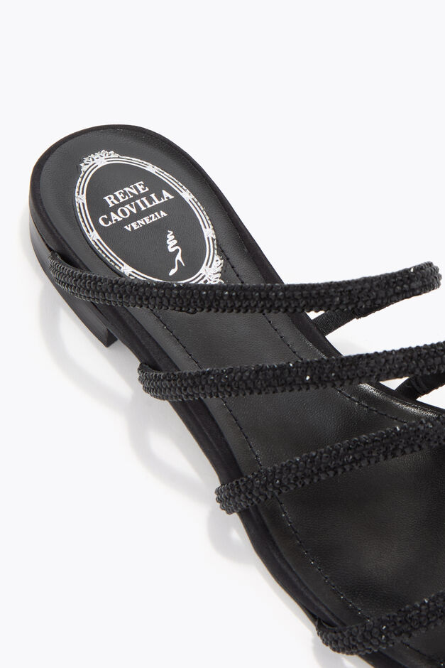 ERIN BLACK FLAT SANDAL 10