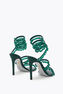 CHANDELIER GREEN 300 SATIN/EMERALD STRASS SANDAL