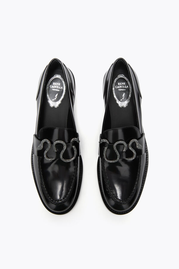 Morgana Black Loafer With Black Matte Crystal 20 Morgana Black Loafer With Black Matte Crystal 20