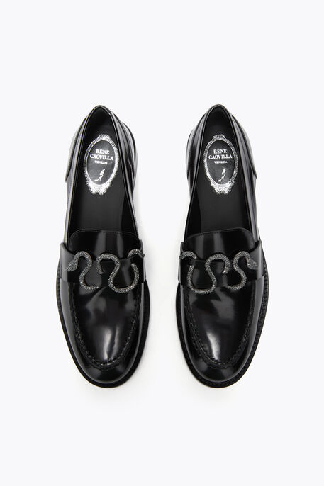 Morgana Black Loafer With Black Matte Crystal 20 Morgana Black Loafer With Black Matte Crystal 20