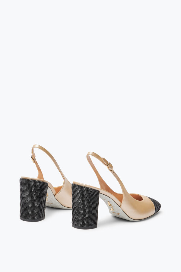 Kristen Nude And Black Slingback 80