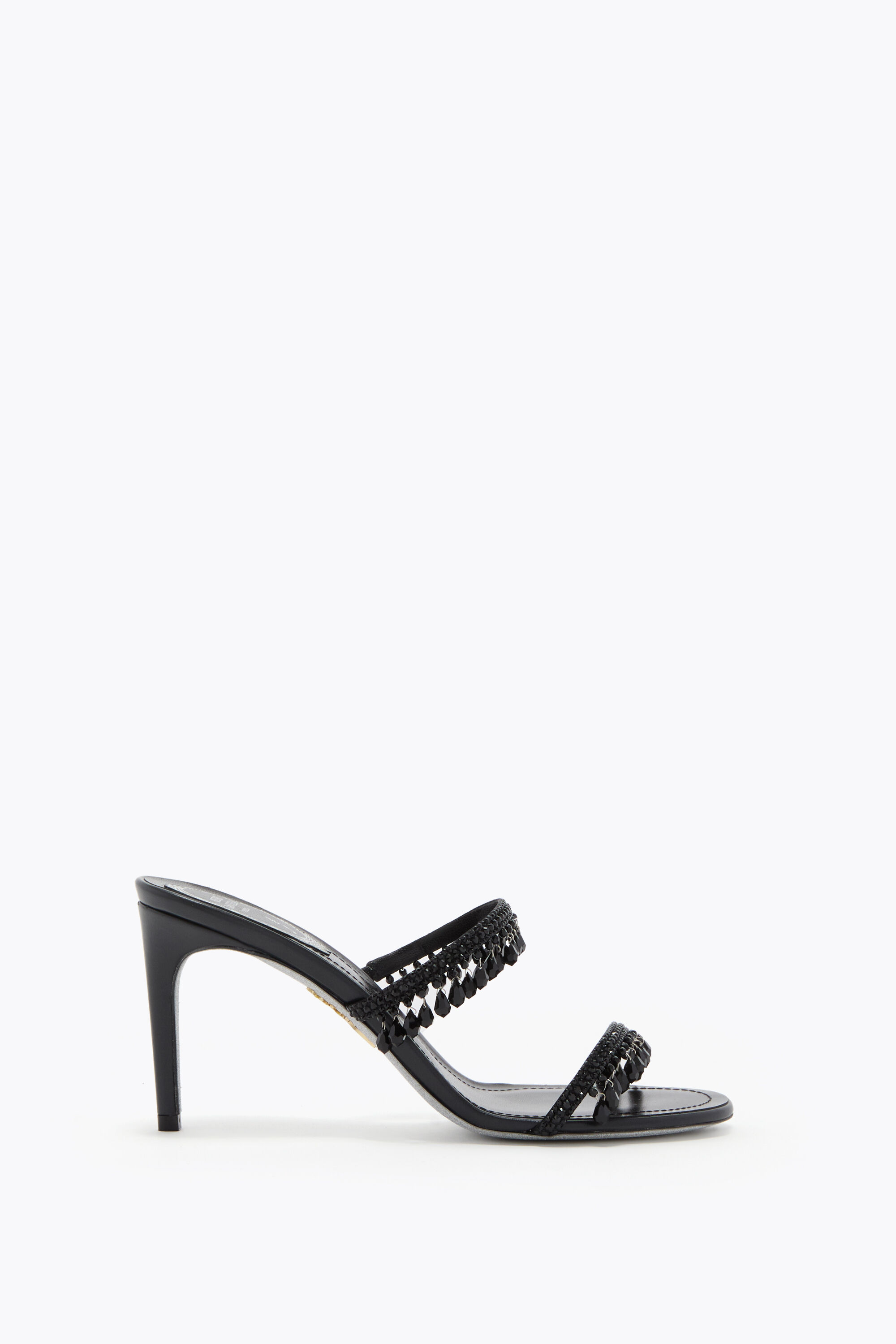 Jeweled CHANDELIER BLACK MULE 80 | Rene Caovilla®
