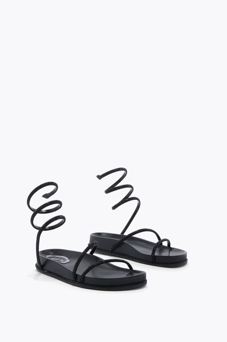 GISELE BLACK FLATFORM SANDAL 20
