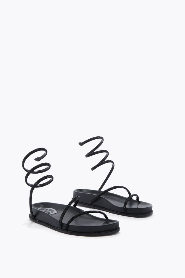 GISELE BLACK FLATFORM SANDAL 20