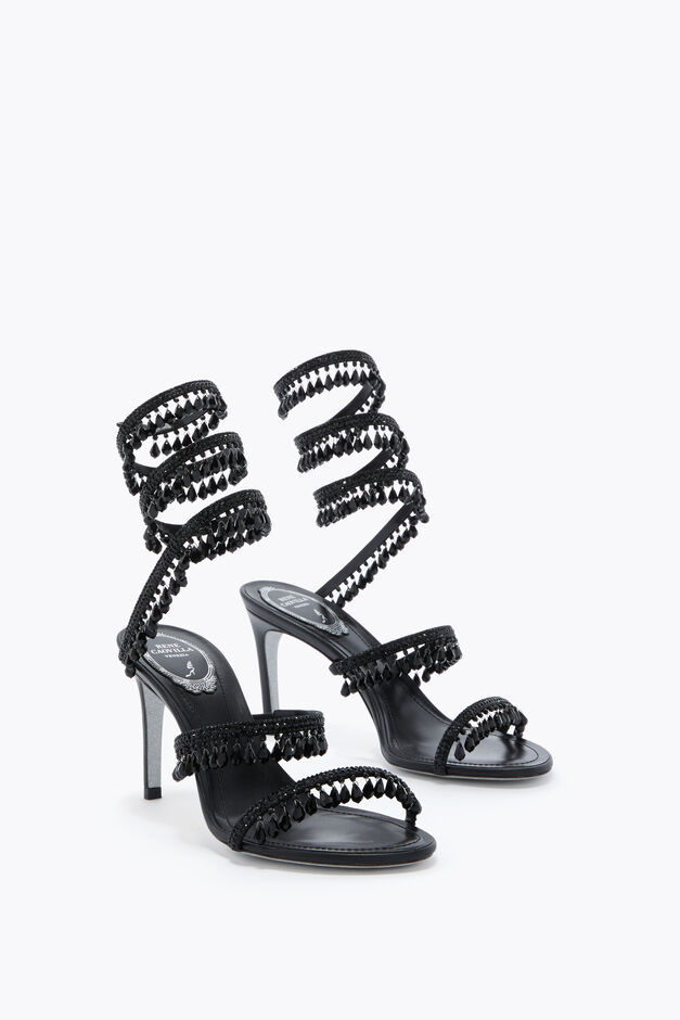 CHANDELIER BLACK SANDAL 80