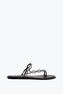 BRAID BLACK FLAT SANDAL 10