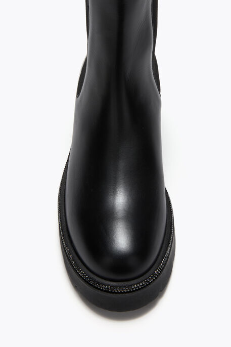BIKA BLACK ANKLE BOOT WITH CRYSTALS 50