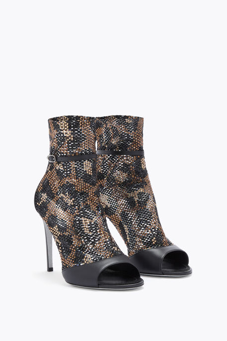 GALAXIA BLACK LEOPARD-PRINT SANDAL 105