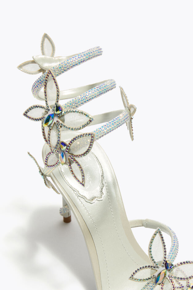 MARGOT WHITE SANDAL WITH BUTTERFLIES 80