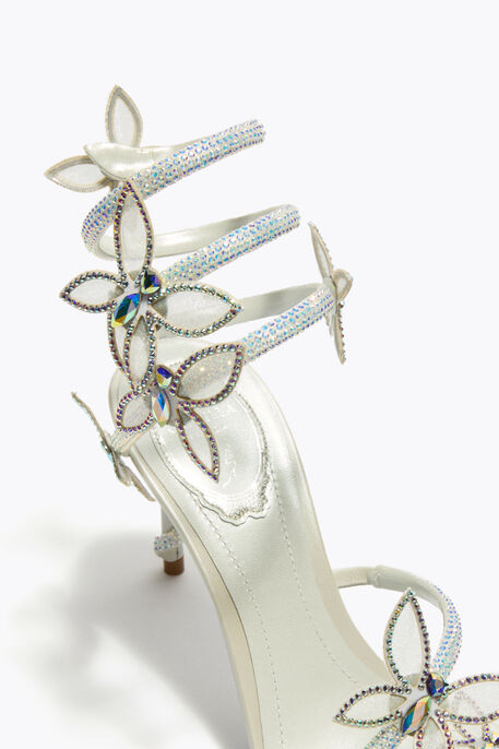 MARGOT WHITE SANDAL WITH BUTTERFLIES 80 MARGOT WHITE SANDAL WITH BUTTERFLIES 80