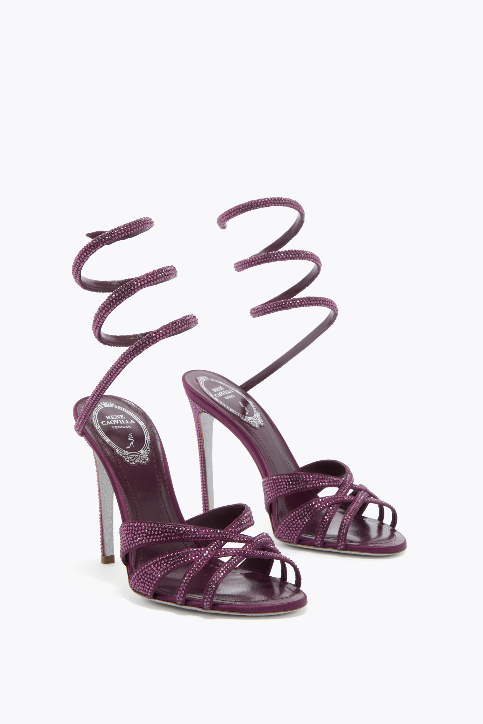 Jeweled DANIA AMETHIST SANDAL 105 | Rene Caovilla®