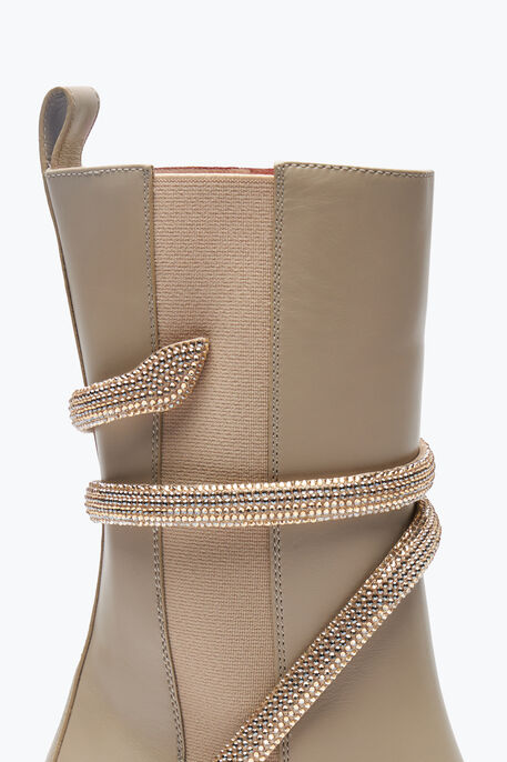 Cleo Crystals Beige Bootie 60 Cleo Crystals Beige Bootie 60