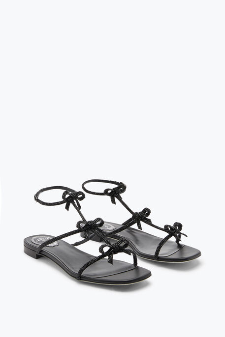 Caterina Black Flat Sandal 10 Caterina Black Flat Sandal 10