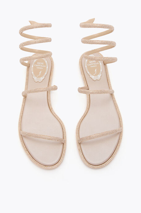 CLEO GOLD FLAT SANDAL 10