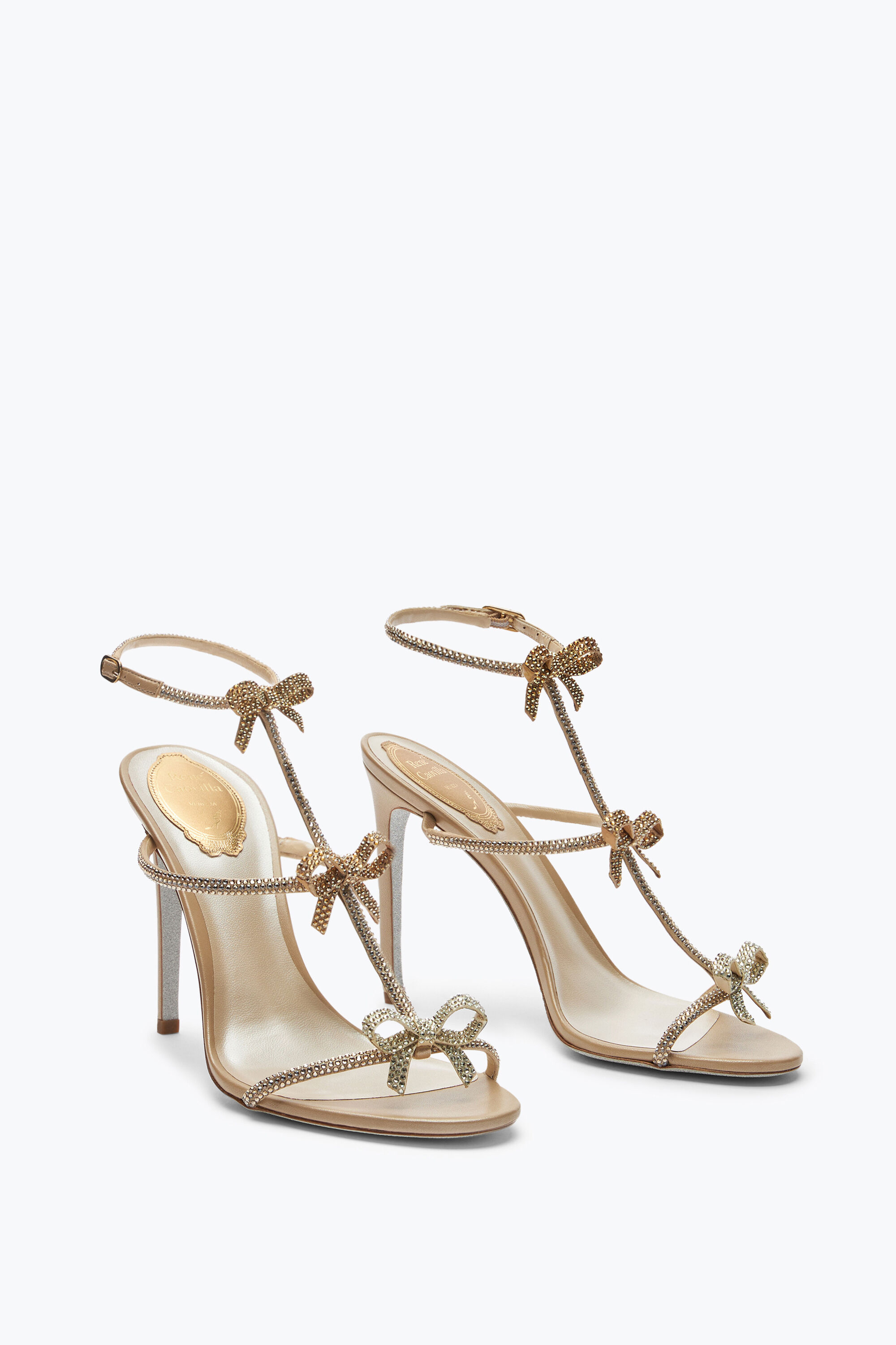 サンダル・ミュール Rene Caovilla C12478105VL019999 Sandals RENE` Jeweled CHANDELIER BLACK SANDAL WITH PEARLS 105 | Rene Caovilla®