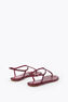 DIANA BORDEAUX SATIN-LAMB/SIAM STRASS THONG