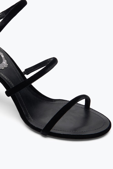 CLEO BLACK VELVET SANDAL 80