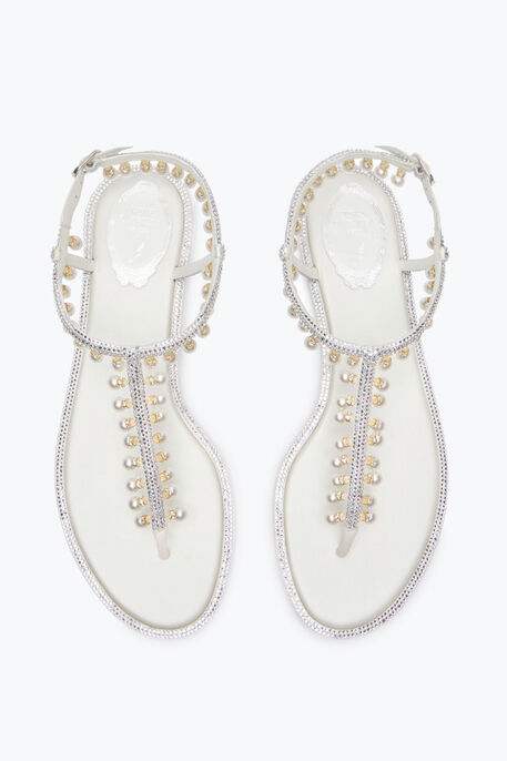 DIANA WHITE SANDAL WITH PEARLS 10