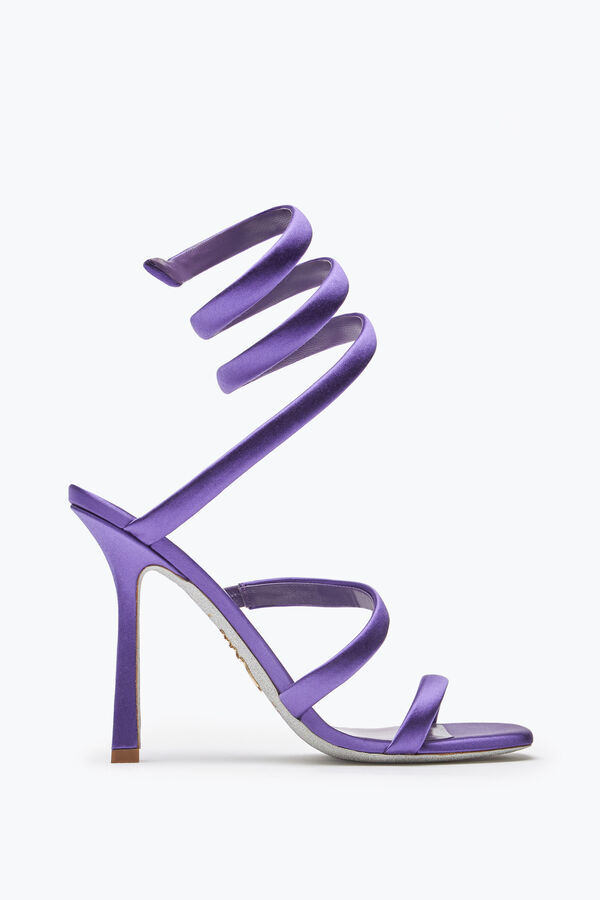 Cleopatra Purple Satin Sandal 105