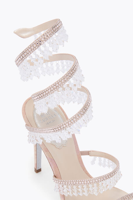 CHANDELIER SANDAL IN PEACH DAMASK 105