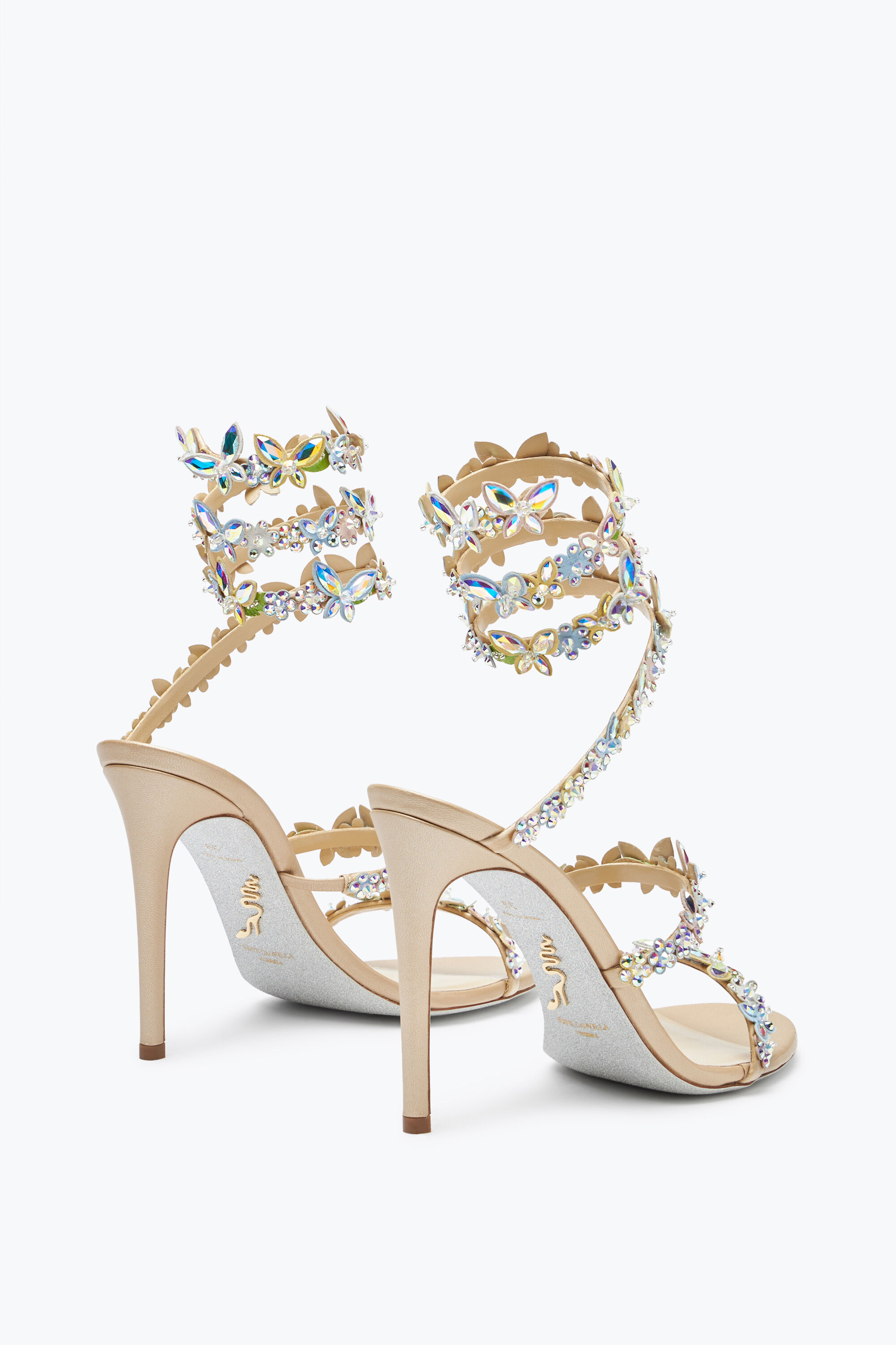 Jeweled sandals with crystals and gems | René Caovilla®