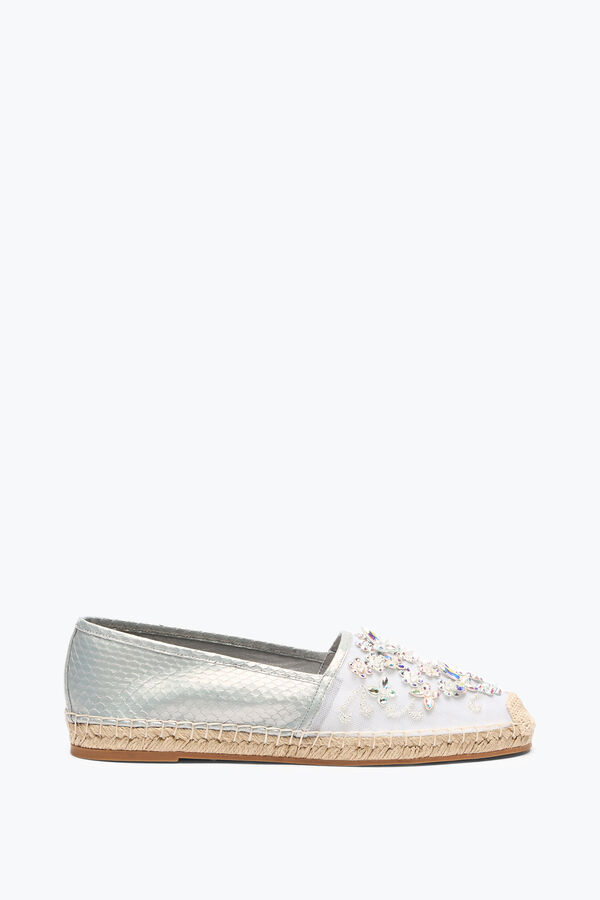 EDEN IVORY AYERS LEATHER ESPADRILLES WITH CRYSTALS 10