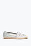 EDEN IVORY AYERS LEATHER ESPADRILLES WITH CRYSTALS 10