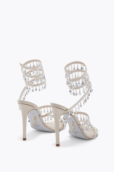 CHANDELIER BEIGE SANDAL WITH PEARLS 105