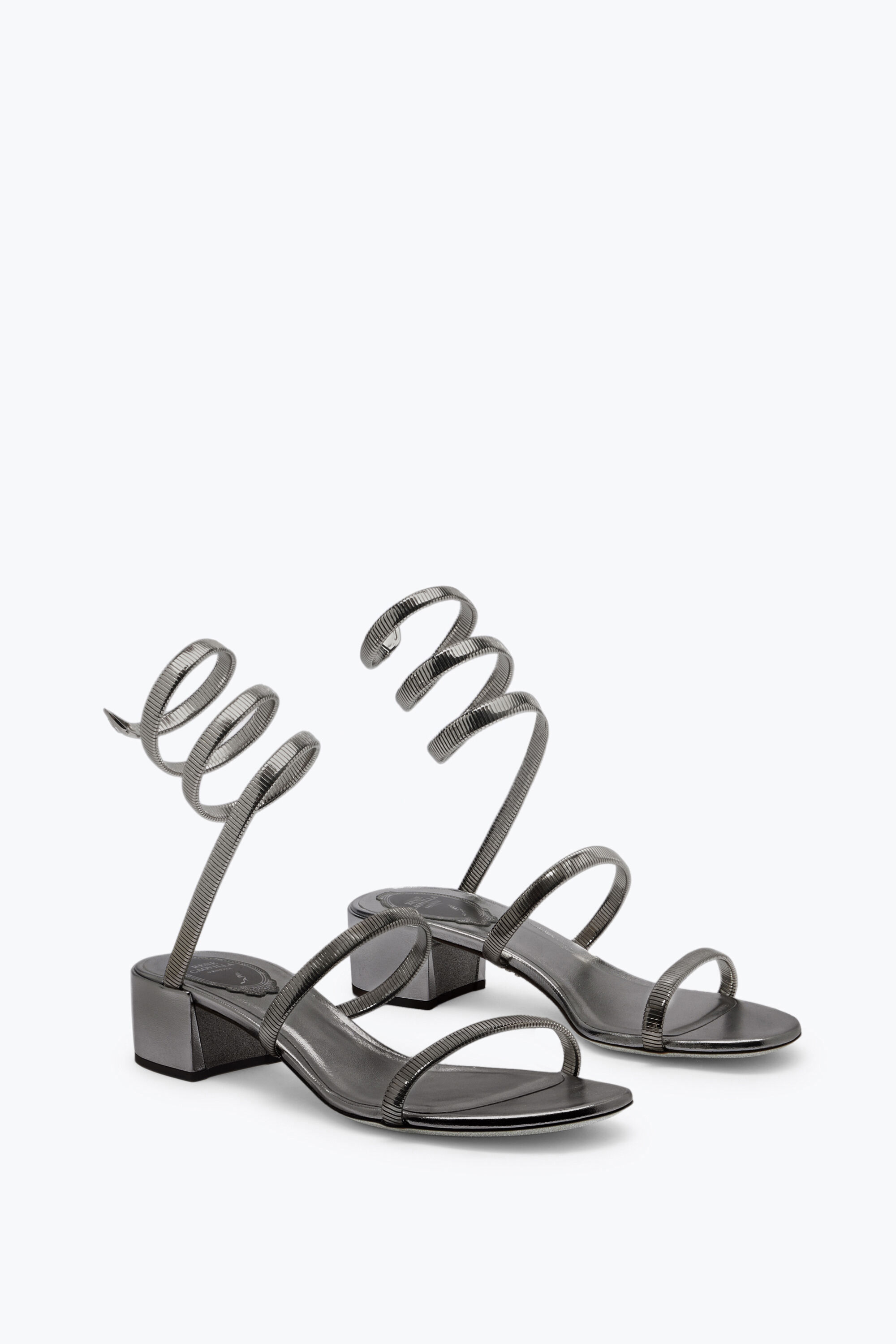 Jeweled Juniper Gunmetal Sandal 40 | Rene Caovilla®