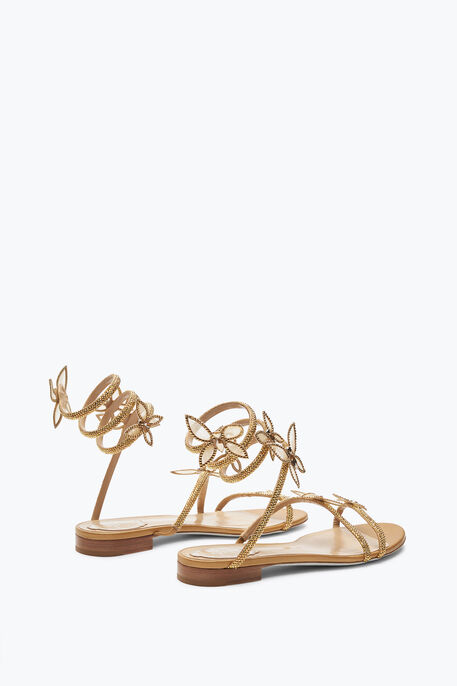 Butterflower Crystal Gold Sandal 10 Butterflower Crystal Gold Sandal 10