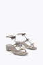 CATHERINA FOG SATIN/BLK DIAMON-G.SHADOW-JET S SANDAL