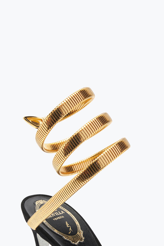 JUNIPER BLACK AND GOLD SANDAL 105 JUNIPER BLACK AND GOLD SANDAL 105