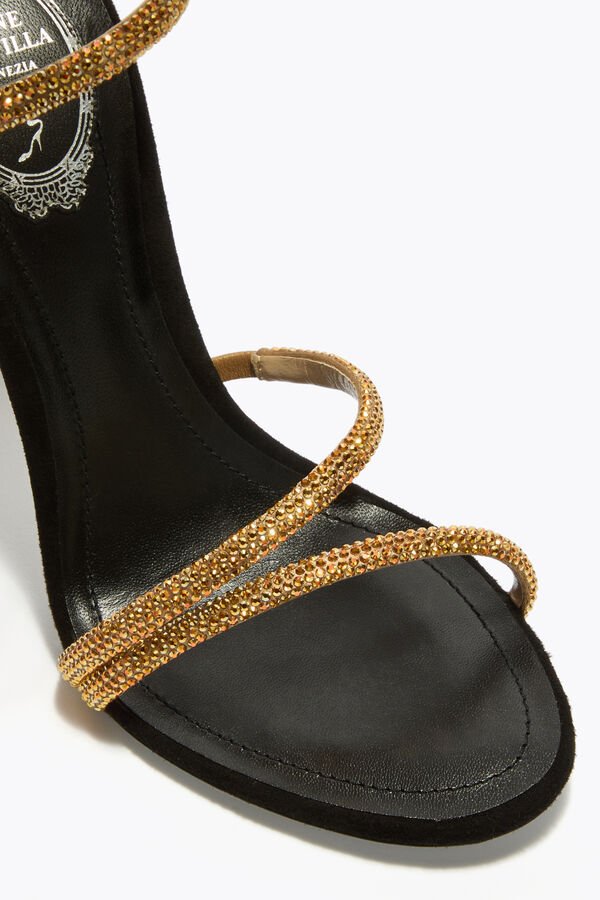 MARGOT BLACK AND GOLD SANDAL 105