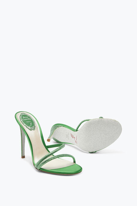 Irina Crystal Green Mule 105