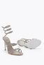 BRAID CLEO FOG SATIN/BLACK DIAMOND STRASS SANDAL