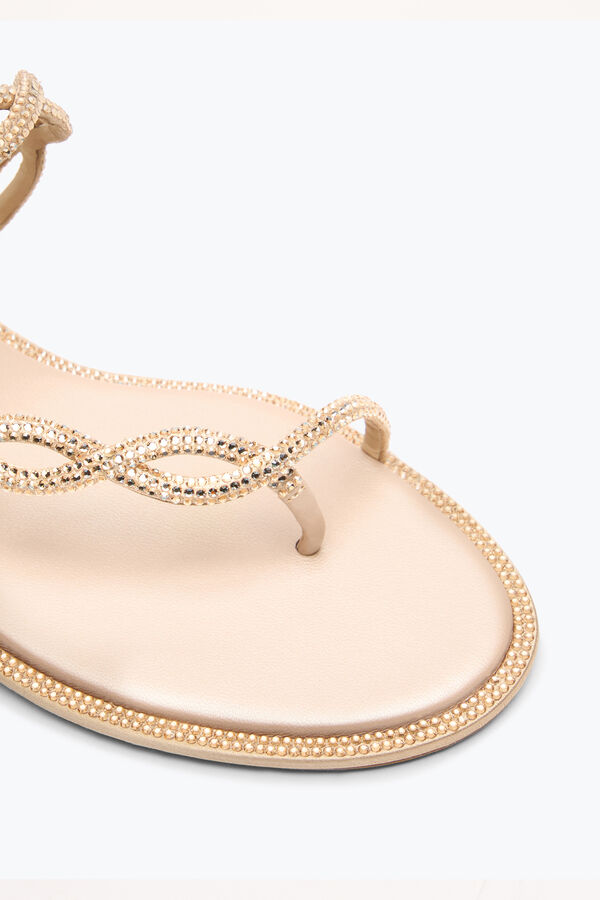 BRAID NUDE FLAT SANDAL 10
