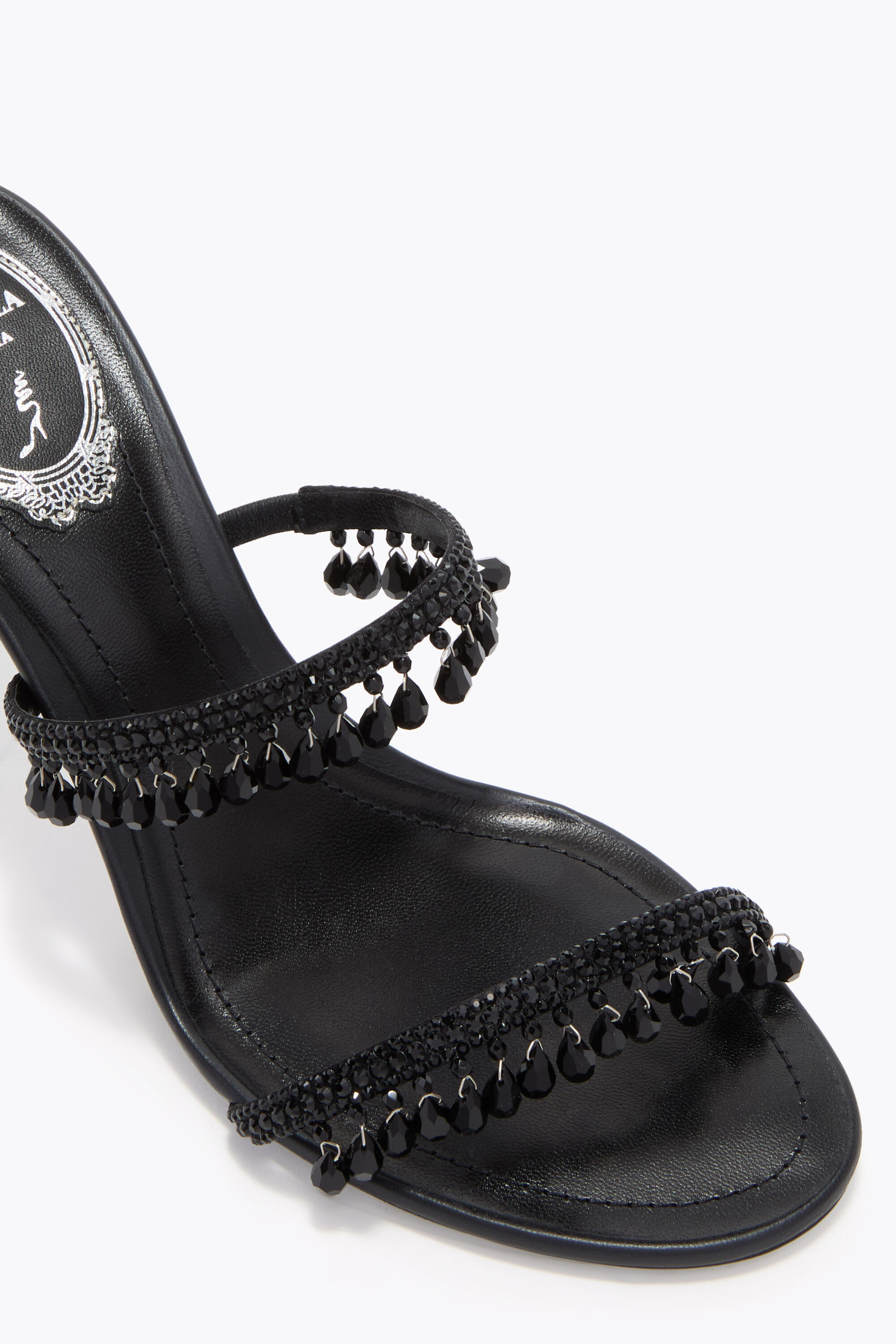 Jeweled CHANDELIER BLACK MULE 80 | Rene Caovilla®