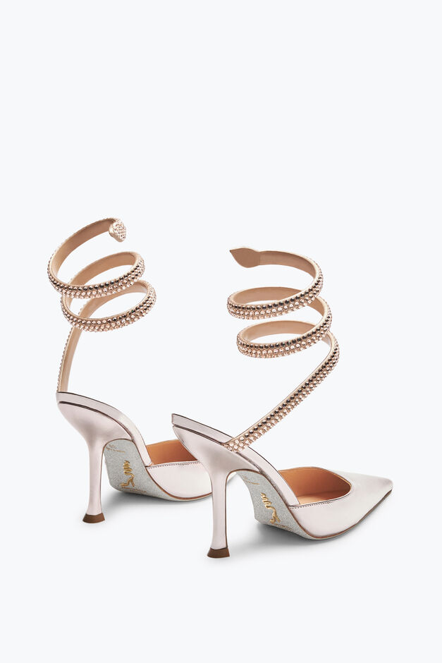 Cleo Powder Pink Pump With Crystals 105 Cleo Powder Pink Pump With Crystals 105