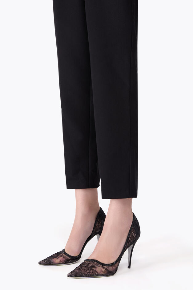 ONDA BLACK LACE PUMP 100