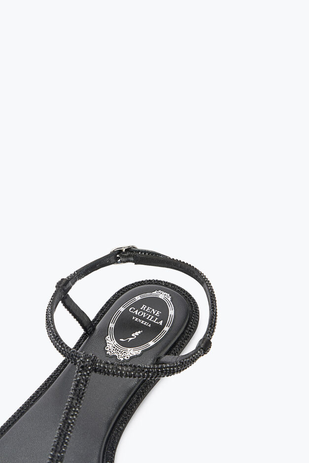 DIANA CRYSTAL BLACK SANDAL 10