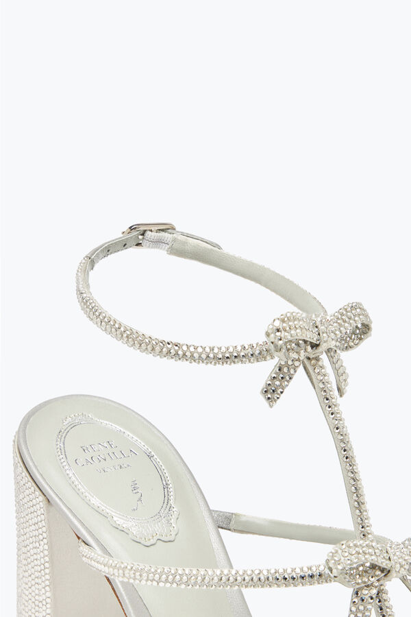 Caterina Silver Sandal With Crystals 80
